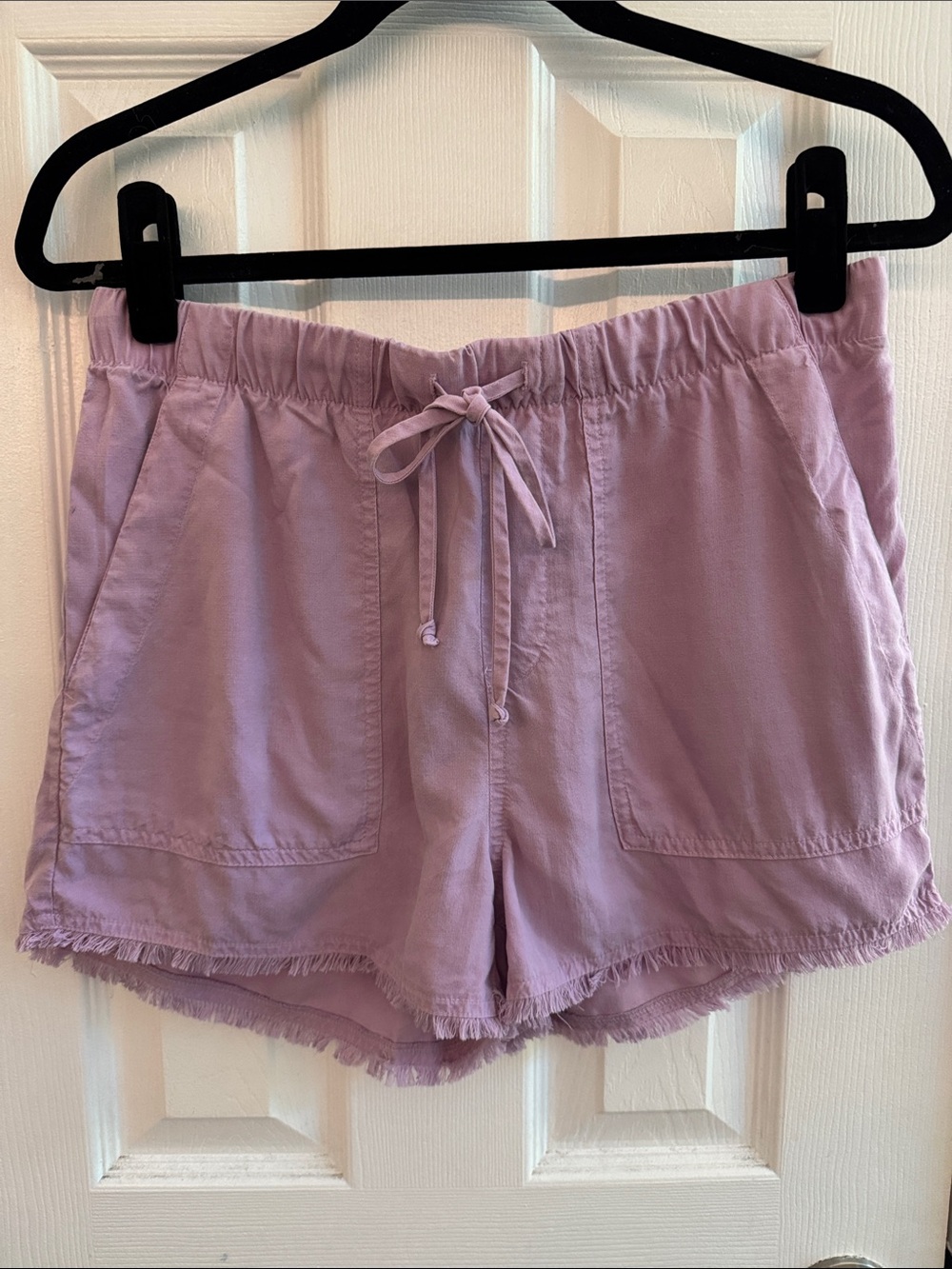 CLOTH & STONE Frayed Hem Shorts Lavender Lilac Size Small